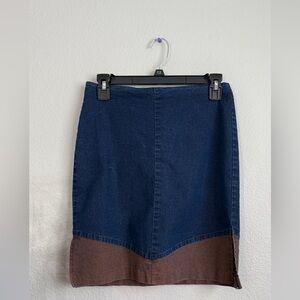 Vintage XI Dual colored denim skirt